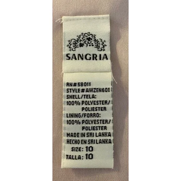 Sangria 2 pc Skirt Set Midi Ruffled Sheer Lined & Short Sleeve Top Size 10 - Picture 6 of 16